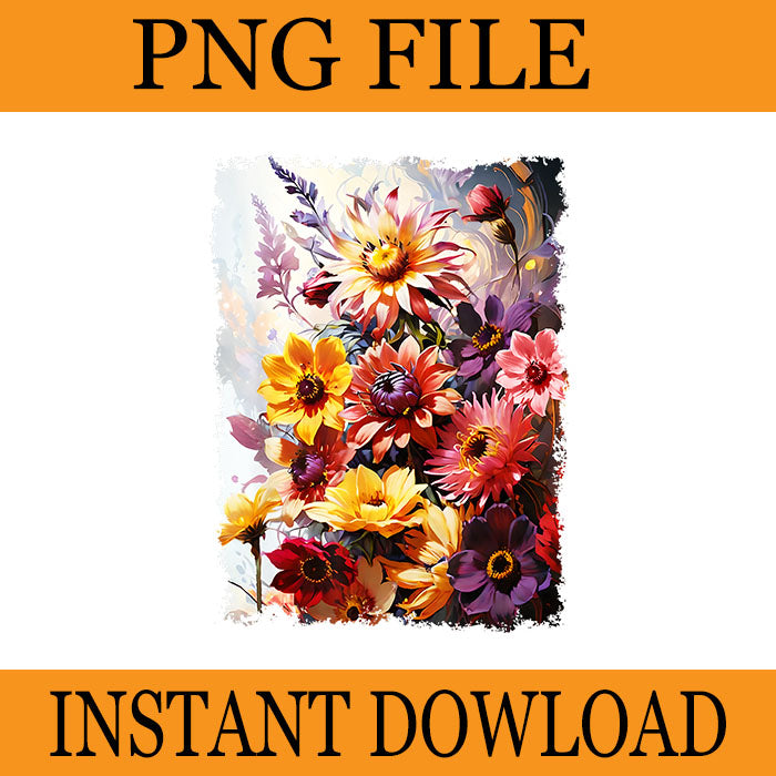 Dahlia Fantasy Bouquet PNG