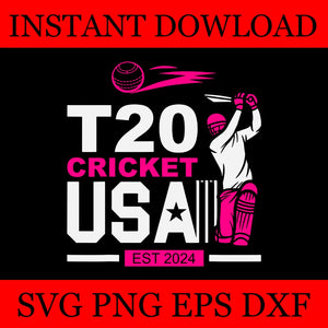 T20 Cricket 2024 USA Cricket Fans SVG