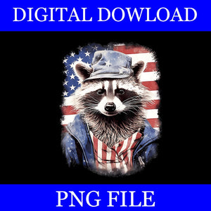 Raccoon 4Th Of July Independence Day PNG