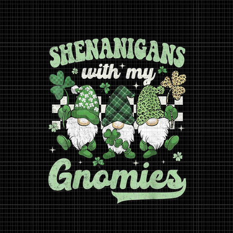 Groovy St Patrick's Day Shenanigans With My Gnomies Png, Gnomies Irish Png