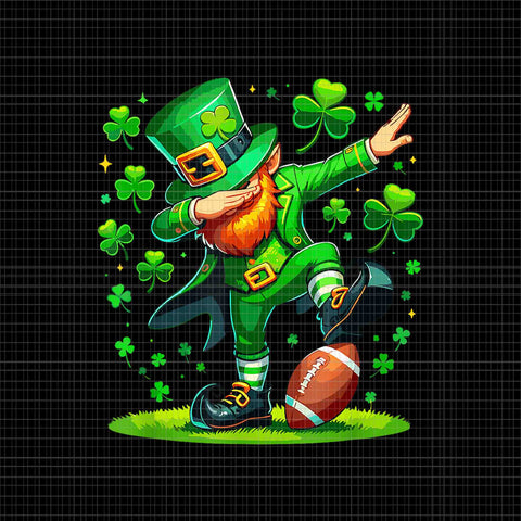 Leprechaun Dabbing St Patrick's Day Football Png, Leprechaun Irish Png