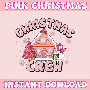 Christmas Crew Svg, Pink Christmas Svg, Pink Winter Svg, Pink Santa Svg, Pink Santa Claus Svg, Christmas Svg
