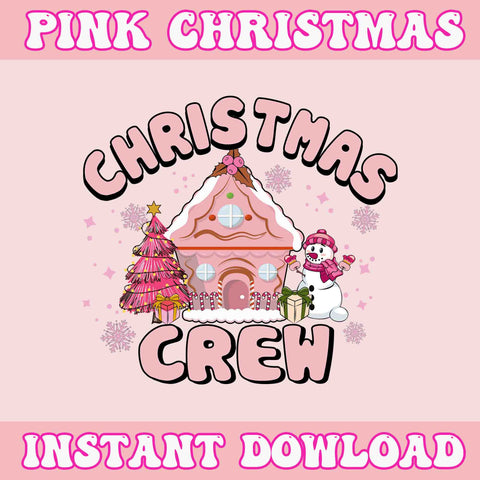 Christmas Crew Svg, Pink Christmas Svg, Pink Winter Svg, Pink Santa Svg, Pink Santa Claus Svg, Christmas Svg