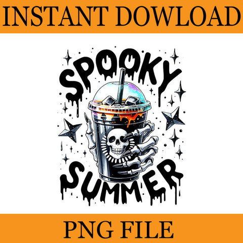 Spooky Summer Coffee PNG, Skeleton Summer Vacation Hawaii Beach PNG