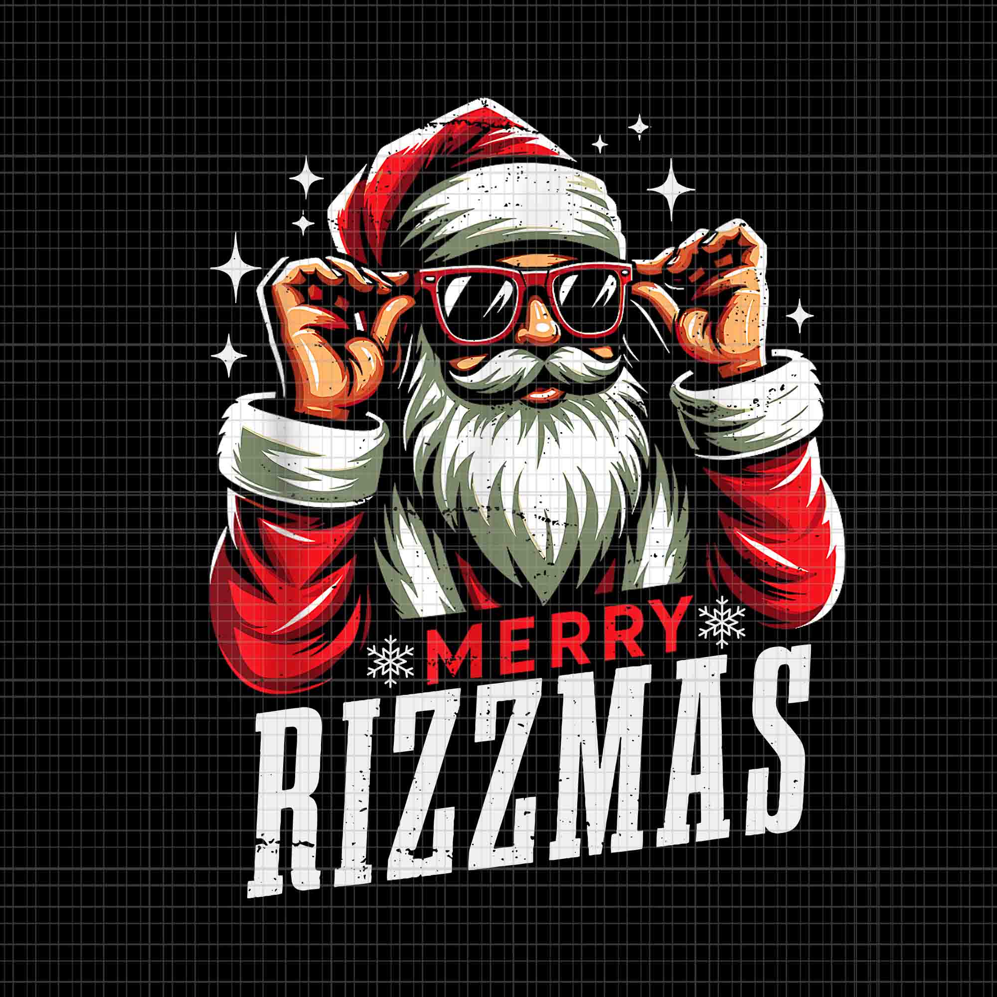 Merry Rizzmas Png, Christmas Rizz Santa Png, Santa Rizzmas Png, Santa Christmas Png