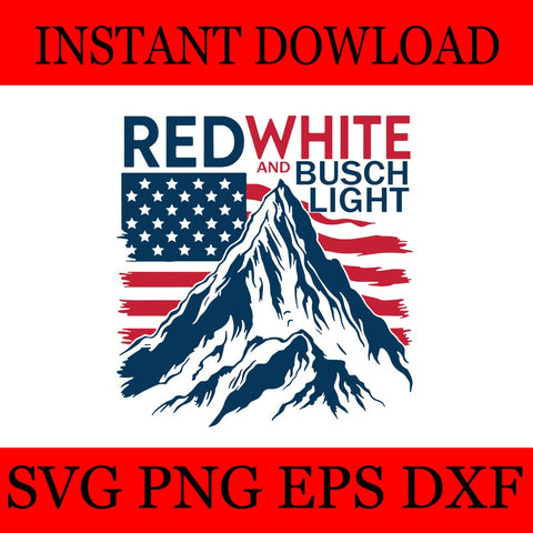 Red White and Busch Light SVG 