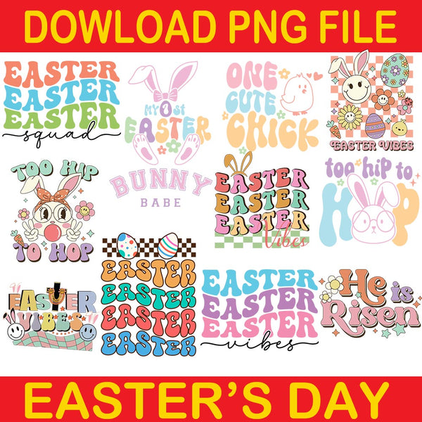 Easter Bundle Png, Happy Easter PNG, Rabbit Png, Bunny Bundle Png