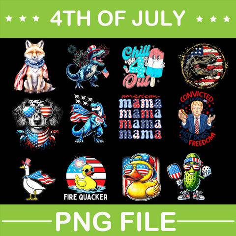 Bundle 4th Of July PNG, Cat Merica PNG, Eagle 4th Of July PNG