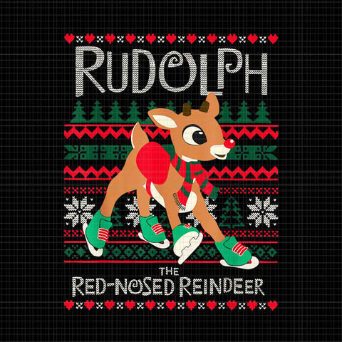 Cute Rudolph The Red Nosed Reindeer Christmas Special Xmas Png, Reindeer Christmas Png, Rudolph Reindeer Png