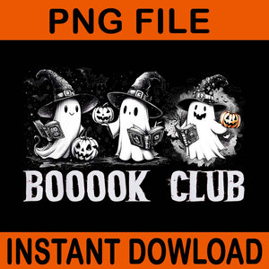 Boo Ghost Books Club Halloween PNG