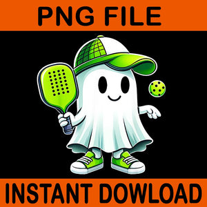 Ghost Playing Pickleball PNG