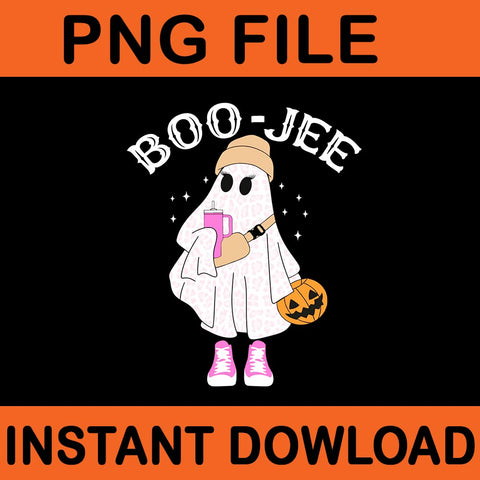 Boo-Jee Ghost Coffee Halloween PNG