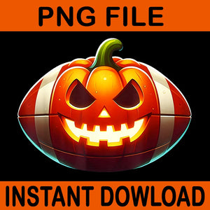  Football Pumpkin Halloween PNG