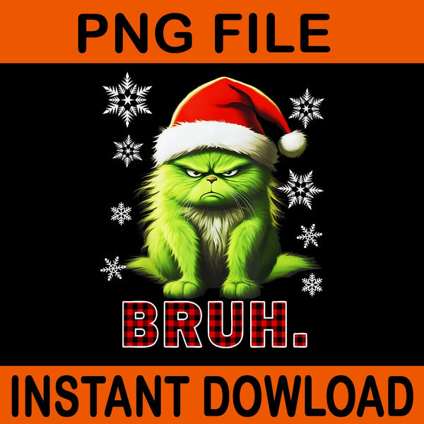 Cat Bruh Christmas PNG, Funny Christmas Bruh PNG