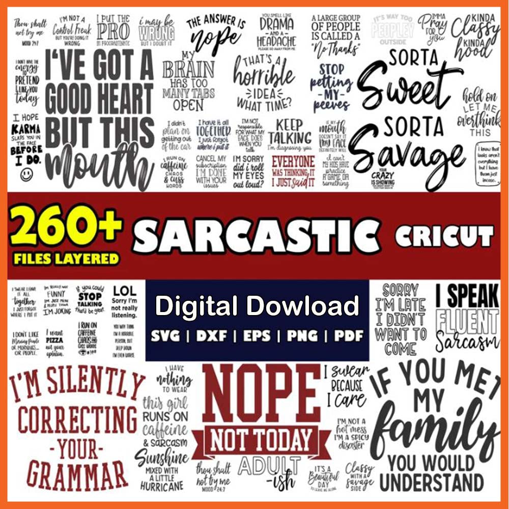 Sarcastic Bundle Svg