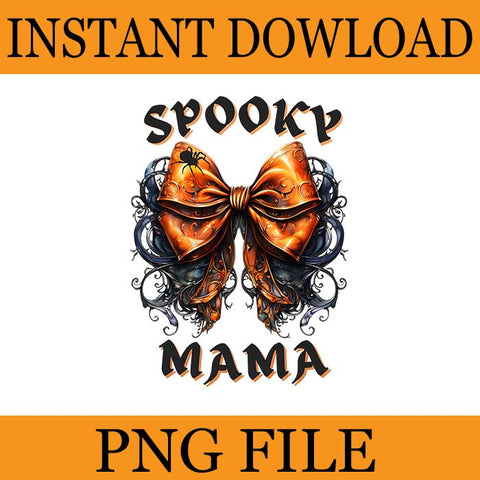 Spooky Mama Coquette Halloween PNG, Spooky Season Halloween PNG