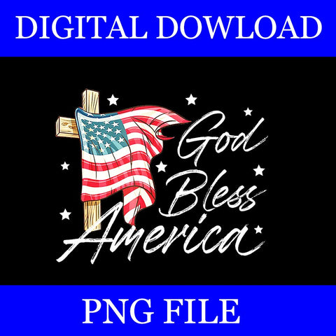 God Bless America PNG, God 4th Of July PNG