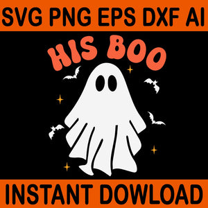 His Boo Halloween SVG