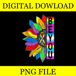 Be You Gay Pride LGBT PNG, Ally Sunflower LGBTQ PNG