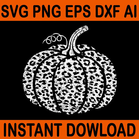 Leopard Print Pumpkin Fall Autumn SVG