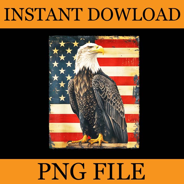 American Bald Eagle 4th Of July PNG, USA Patriotic Eagle PNG