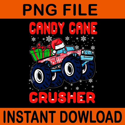 Candy Cane Crusher Xmas Monster Truck PNG, Candy Cane Crusher PNG