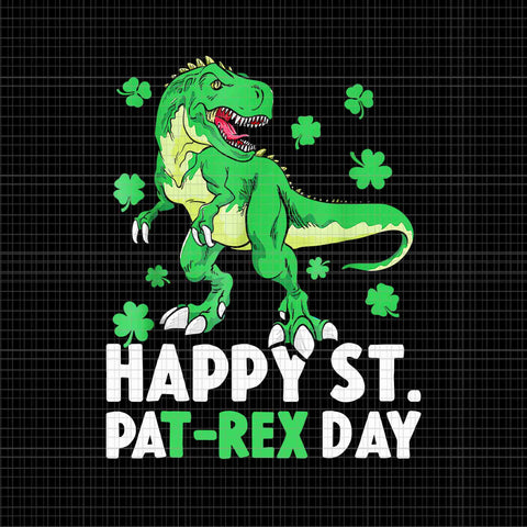 Dinosaur Saint Patrick's Day Png, Happy St PaT-Rex Day Png, Dinosaur Patrick Day Png, T-Rex Irish Png