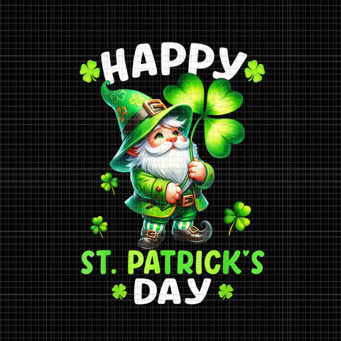 Irish Gnome St Patrick's Day 2024 Shamrock Lucky Leprechauns Png, Irish Gnome Png, Lucky Leprechauns Png