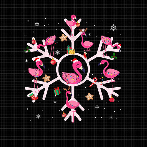 Christmas Flamingo Santa Hat Xmas Lights Flamingo Snowflakes Png, Flamingo Christmas Png, Flamingo Xmas