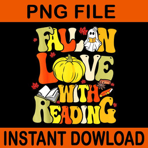 Fall In Love With Reading Book Autumn Pumpkins And Teachers PNG