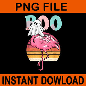 Flamingo Ghost Boo Pink Halloween PNG