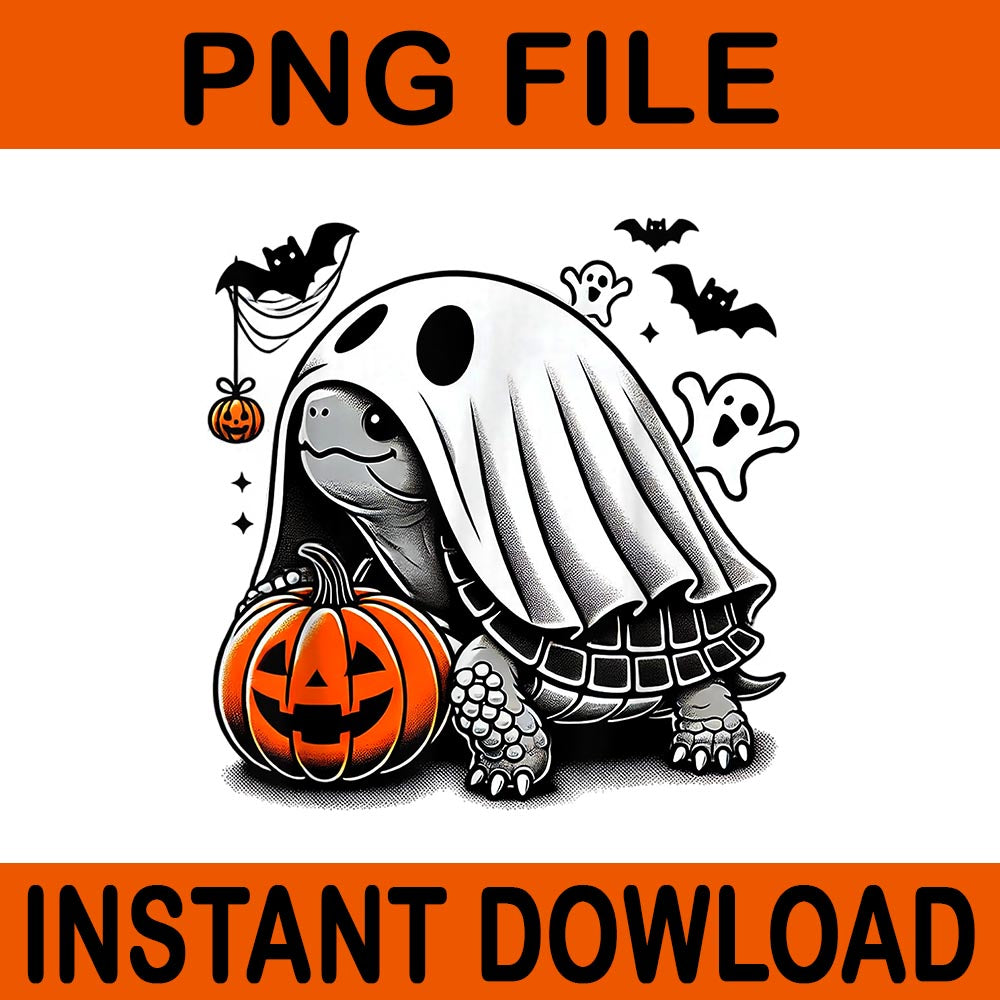  Turtle Ghost Pumpkin Halloween PNG