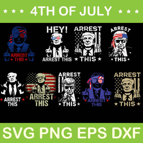 Bundle Trump Arrest This SVG,  Arrest This Trump SVG, Trump Convicted Felon SVG