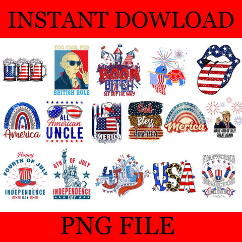 Bundle 4th of July Png, Fourth Of July Png, Independence Day, American Flag Png