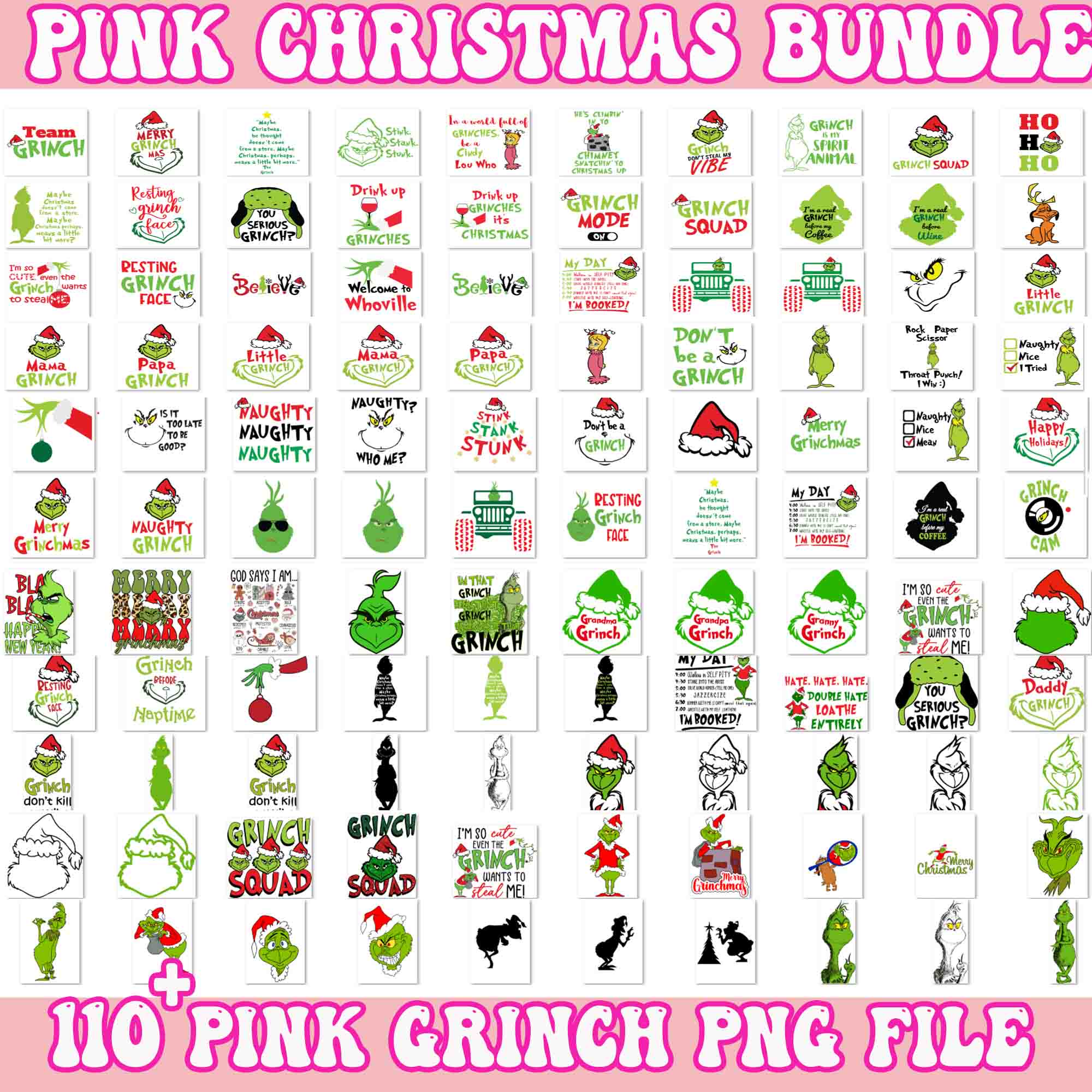 110+ File Grinch Christmas Bundle, Grinch Bundle Png, Pink Christmas Bundle Png, Merry, Tumbler, Grnichmas Png, Retro Grinc Png, Christmas