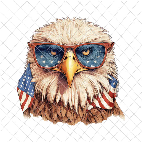 American Bald Eagle Mullet 4th Of July Png, American Eagle Png, Eagle 4th Of July Png, American Eagle USA Patriotic Png, Eagle Patriotic Day Png