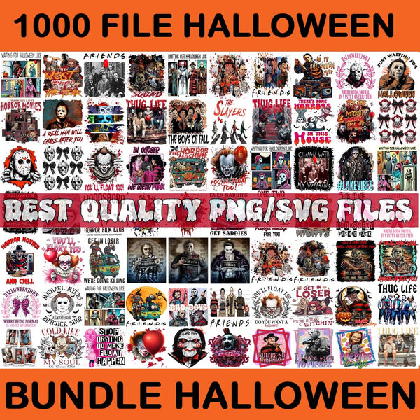 Bundle Halloween 1000+ Villains Bundle Png, Horror Movie Halloween Png, Horror Movie Png, Pink Ghost Halloween PNG