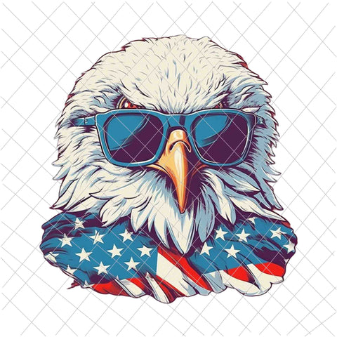 American Bald Eagle Mullet 4th Of July Png, American Eagle Png, Eagle 4th Of July Png, American Eagle USA Patriotic Png, Eagle Patriotic Day Png