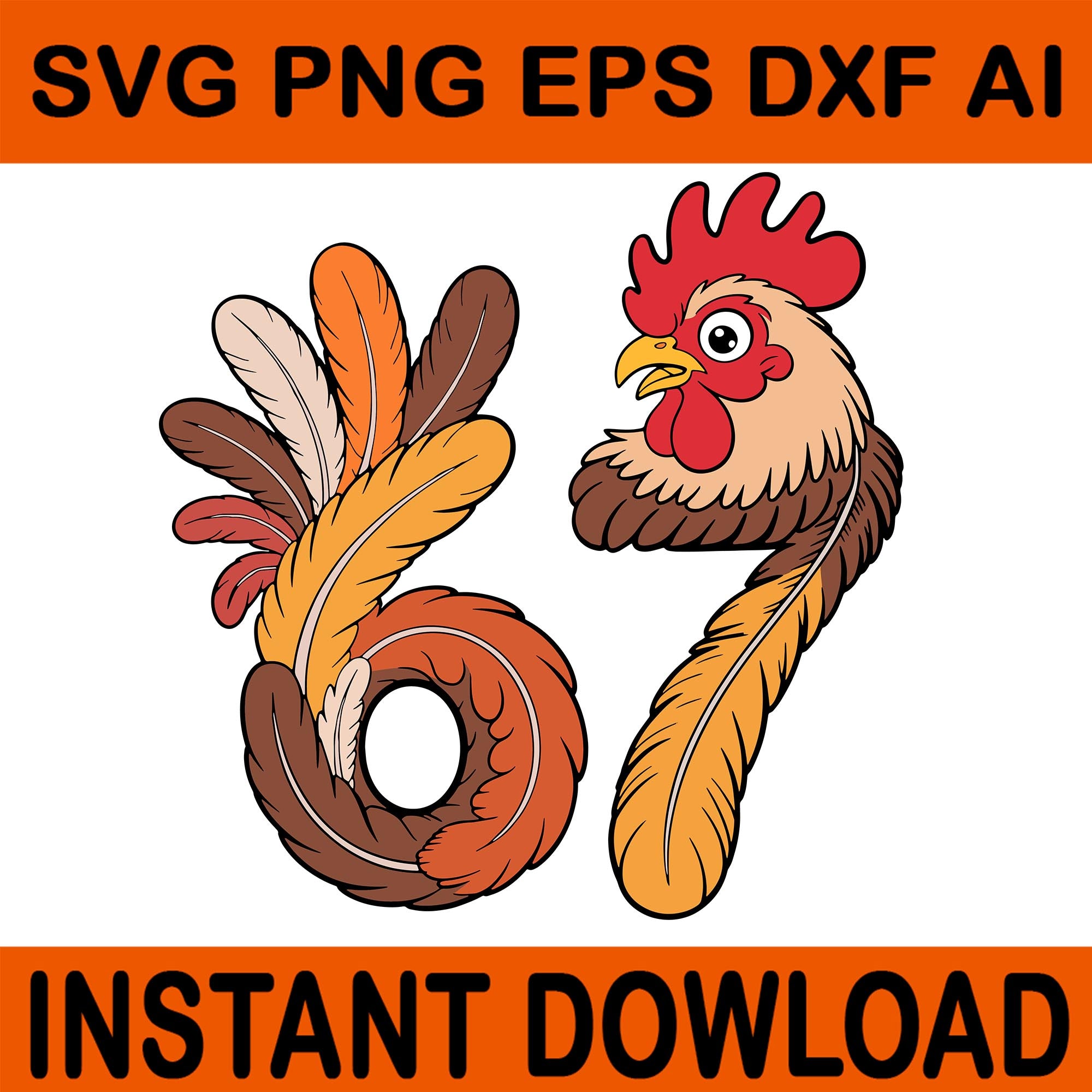 67 Turkey Svg, 6 7 Thanksgiving SVG, 67 Turkey SVG, Six Seven Turkey Svg, Six Seven Thanksgiving Svg, 67 Meme Turkey Svg