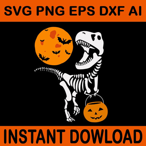 Dinosaur Halloween SVG, T-Rex Halloween SVG