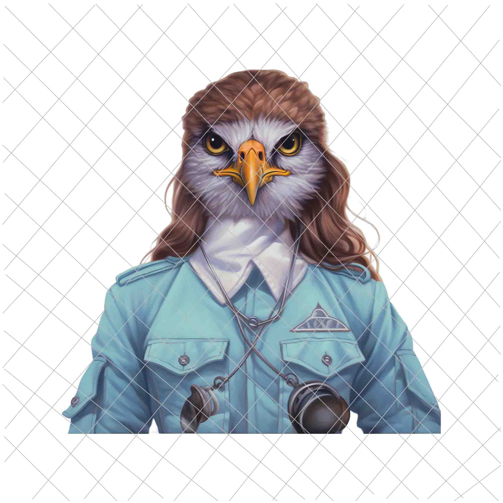 American Bald Eagle Mullet 4th Of July Png, American Eagle Nurse Png, Eagle 4th Of July Nurse Png, American Eagle USA Patriotic Nurse Png, Eagle Patriotic Day Png
