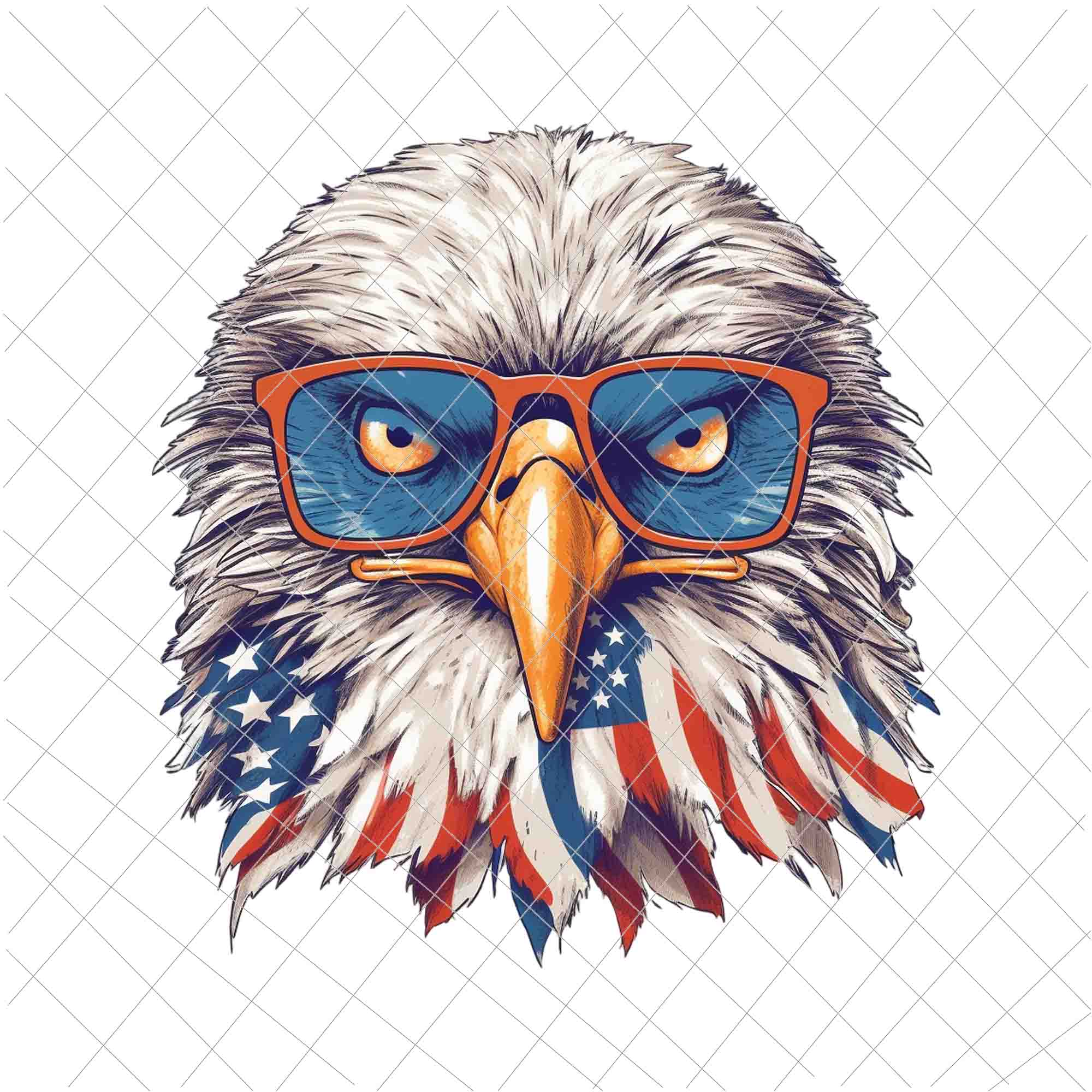 American Bald Eagle Mullet 4th Of July Png, American Eagle Png, Eagle 4th Of July Png, American Eagle USA Patriotic Png, Eagle Patriotic Day Png