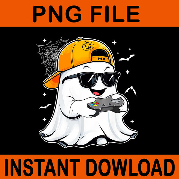  Ghost Gamer Halloween PNG, Gaming Halloween PNG, Ghost Gamer Halloween PNG