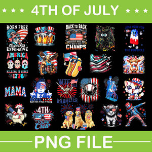 Bundle 4th Of July PNG, Cat Merica PNG, Trump 4th Of July PNG