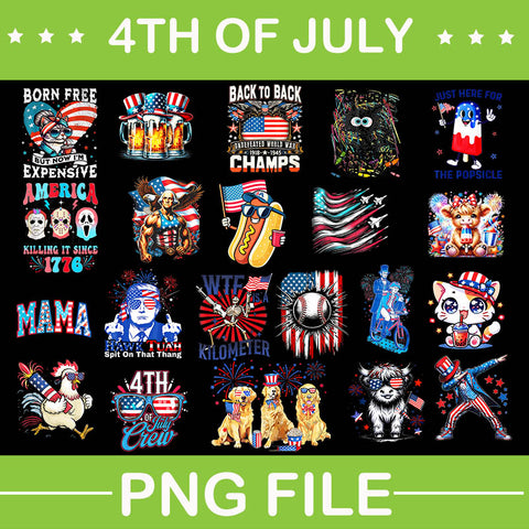 Bundle 4th Of July PNG, Cat Merica PNG, Trump 4th Of July PNG