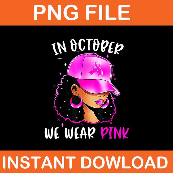 Bundle In October We Wear Pink Ghost Witch Breast Cancer Awareness PNG