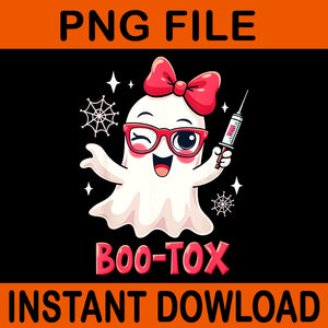 Cute Boo-Tox Ghost Halloween PNG