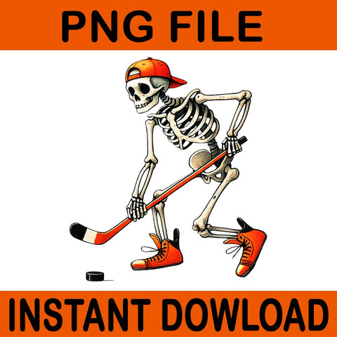 Skeleton Hockey Halloween Sport PNG