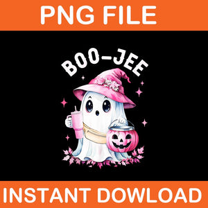 Boo Jee Ghost Pink Halloween PNG