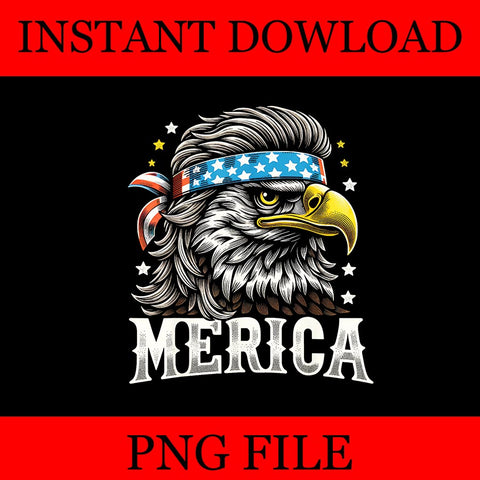 Merica Eagle PNG, Merica Eagle 4TH Of July PNG, Eagle USA Flag PNG